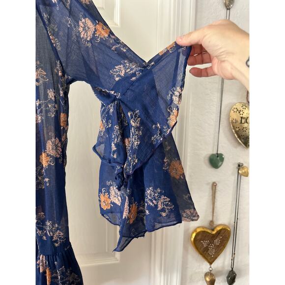 Free People Sunsetter Flare Sleeve Boho Top/Dress - Picture 4 of 6